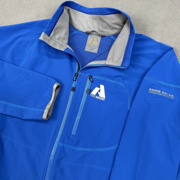 Eddie Bauer Shell Jacket Mens L Blue Whittaker First Ascent Expedition Hiking - Picture 1 of 10